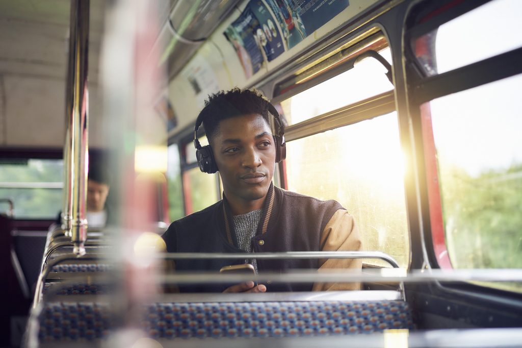 PHOTOGRAPHY - Young male - Bus - Headphones